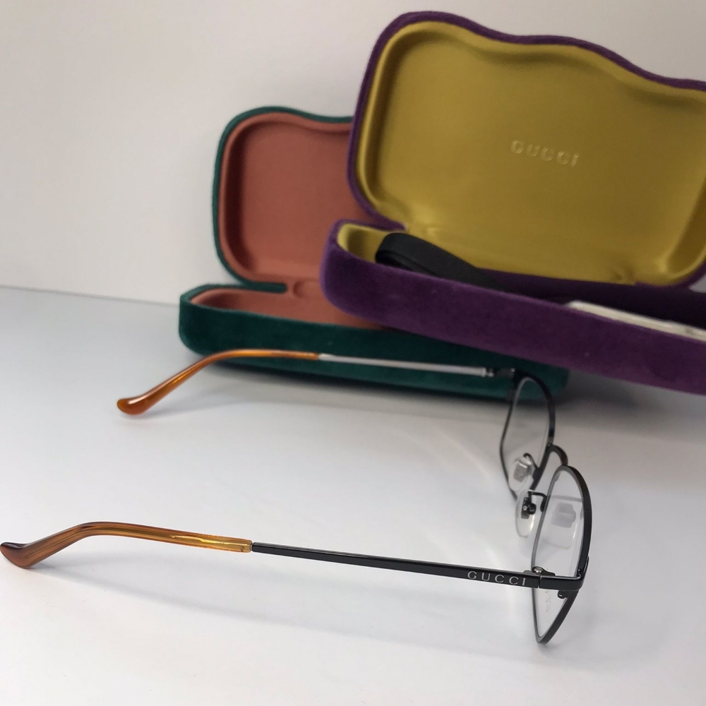 Original Gucci Demo Rectangular Men's Eyeglasses … - image 3